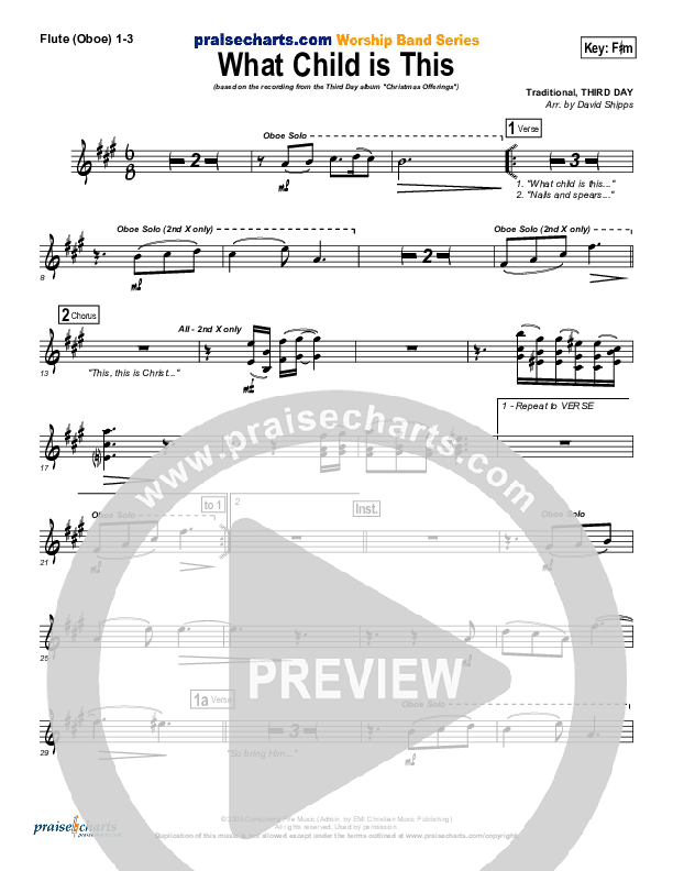 What Child Is This Flute/Oboe 1/2/3 (Third Day)