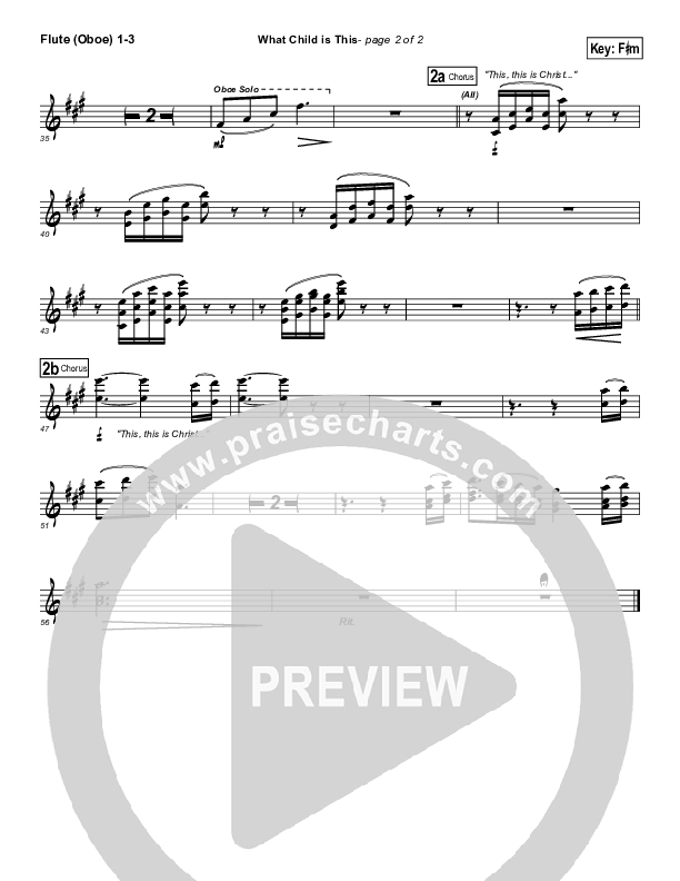What Child Is This Flute/Oboe 1/2/3 (Third Day)