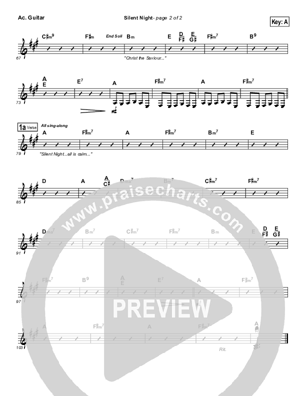 Silent Night Acoustic Guitar (Third Day)