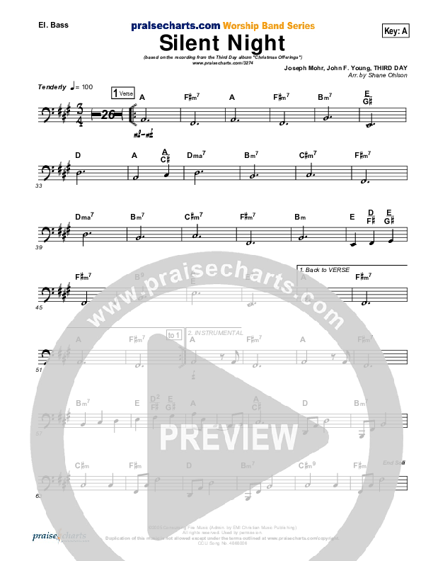 Silent Night Bass Guitar (Third Day)