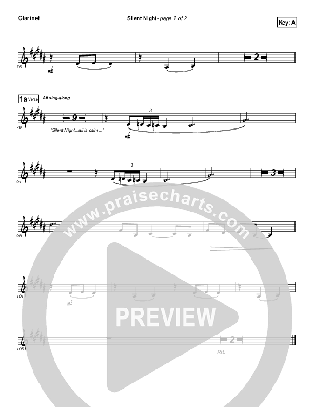 Silent Night Clarinet (Third Day)