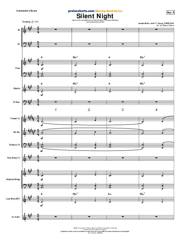 Silent Night Conductor's Score (Third Day)