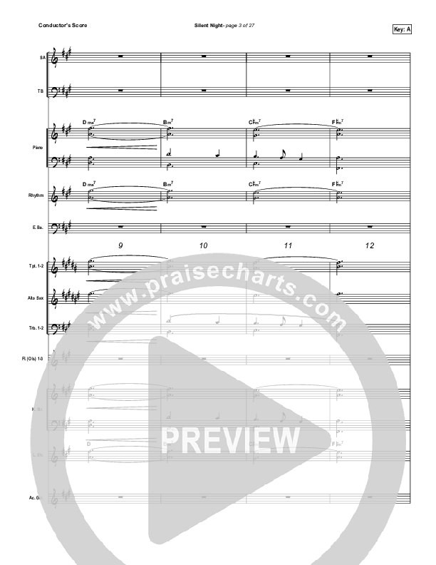 Silent Night Conductor's Score (Third Day)