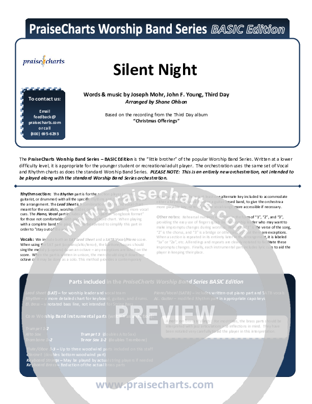 Silent Night Cover Sheet (Third Day)