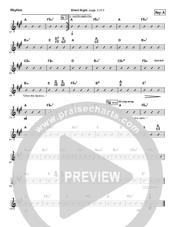 Silent Night Rhythm Chart (Third Day)