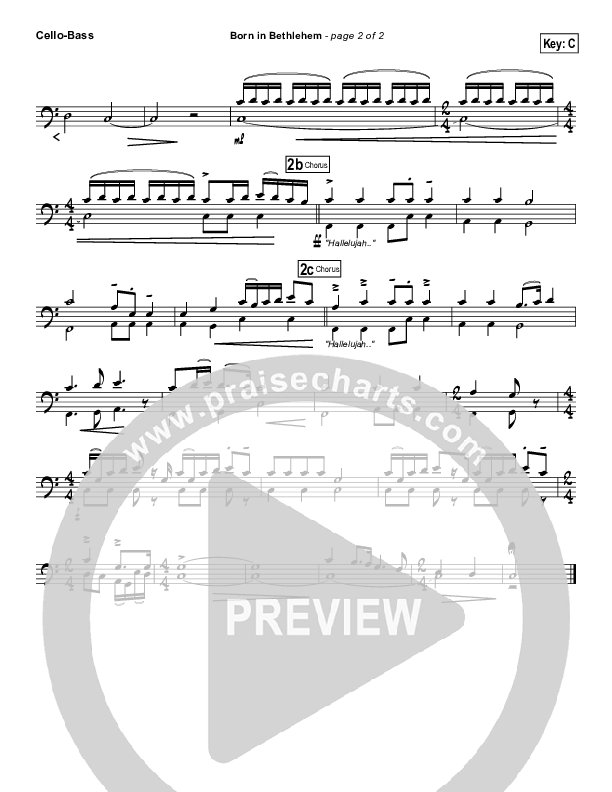 Born In Bethlehem Cello/Bass (Third Day)