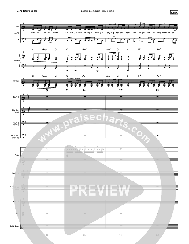 Born In Bethlehem Conductor's Score (Third Day)