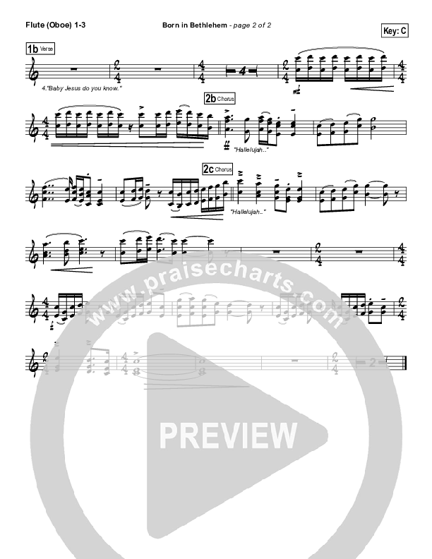 Born In Bethlehem Flute/Oboe 1/2/3 (Third Day)