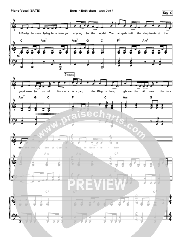 Born In Bethlehem Piano/Vocal (Third Day)