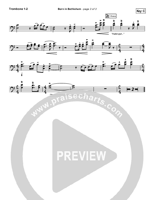 Born In Bethlehem Trombone 1/2 (Third Day)