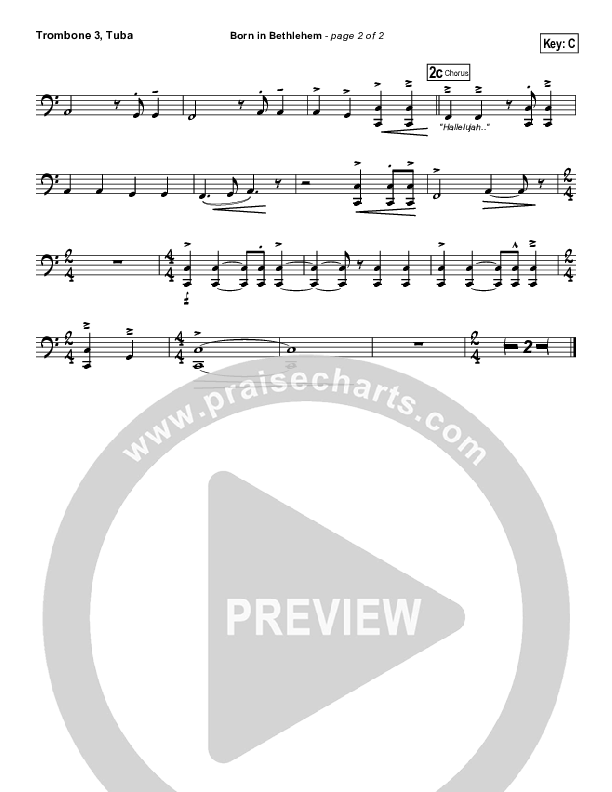 Born In Bethlehem Trombone 3/Tuba (Third Day)