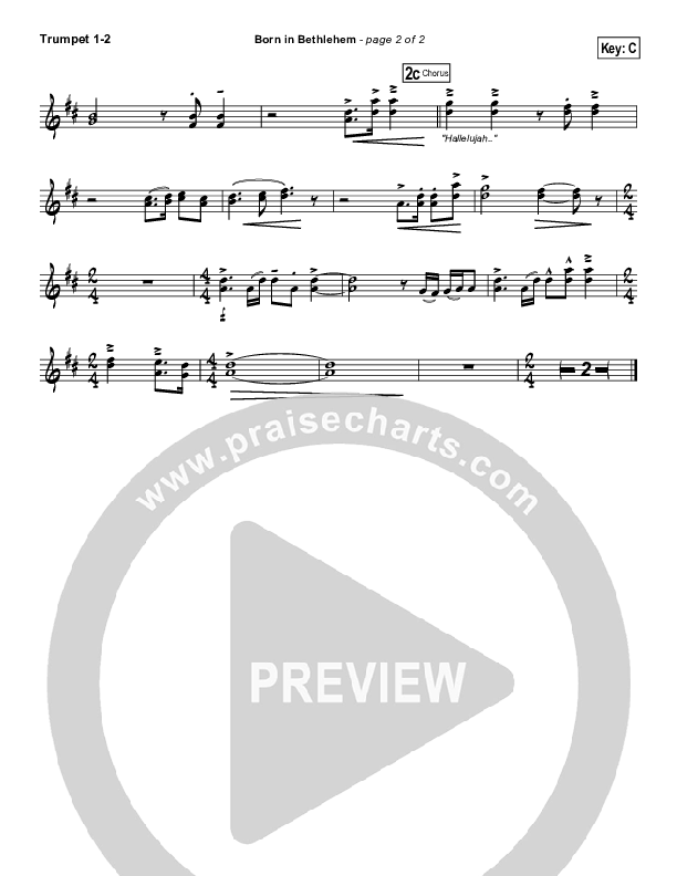 Born In Bethlehem Trumpet 1,2 (Third Day)