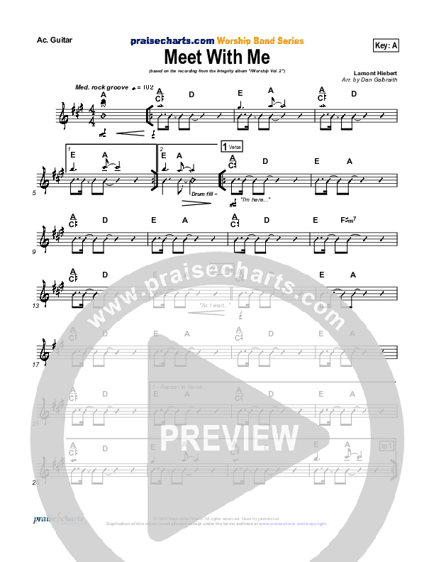 Meet With Me Rhythm Chart (Paul Baloche)