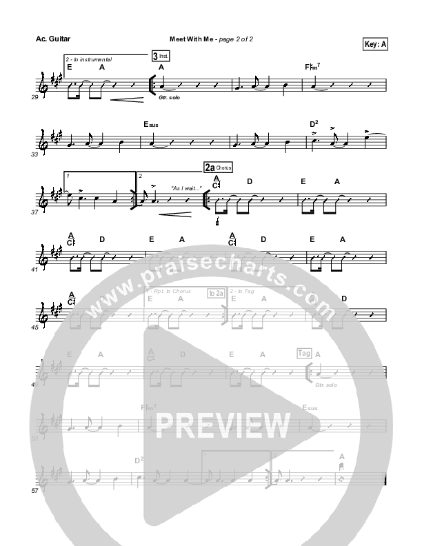 Meet With Me Acoustic Guitar (Paul Baloche)