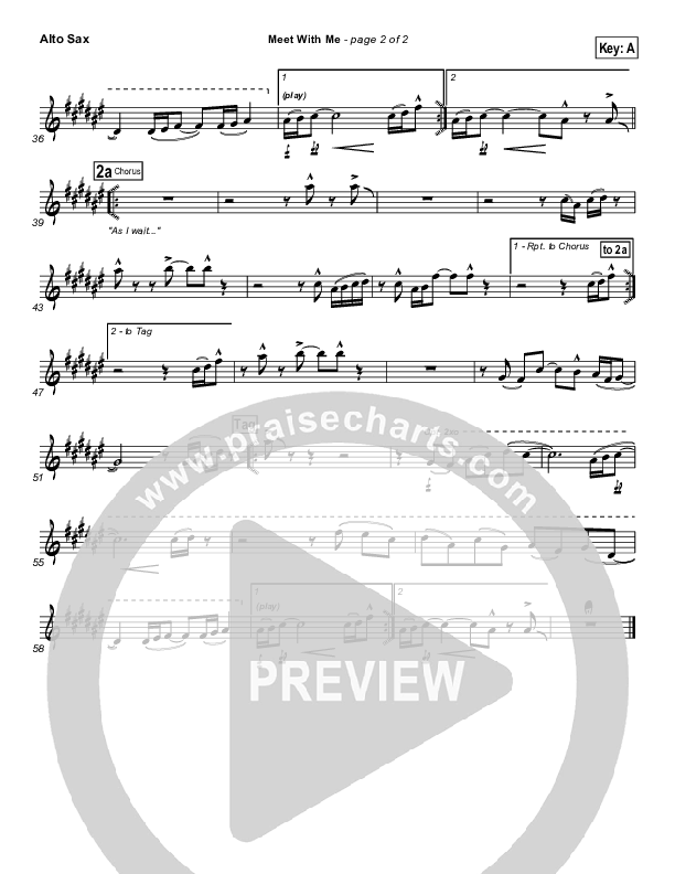 Meet With Me Alto Sax (Paul Baloche)