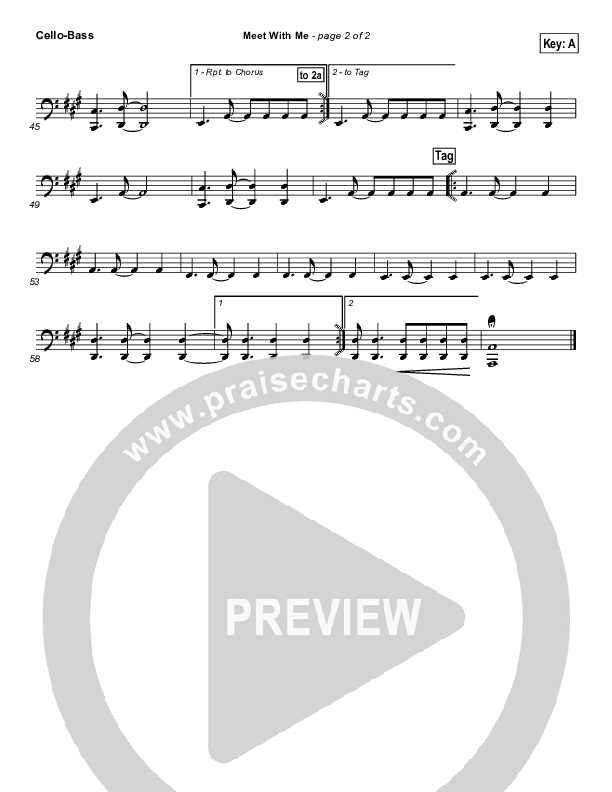 Meet With Me Cello/Bass (Paul Baloche)