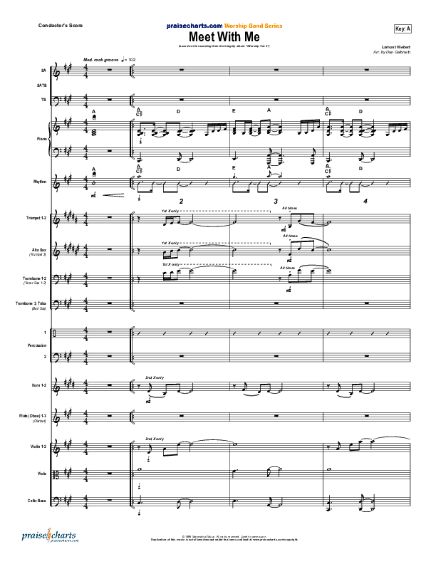 Meet With Me Conductor's Score (Paul Baloche)