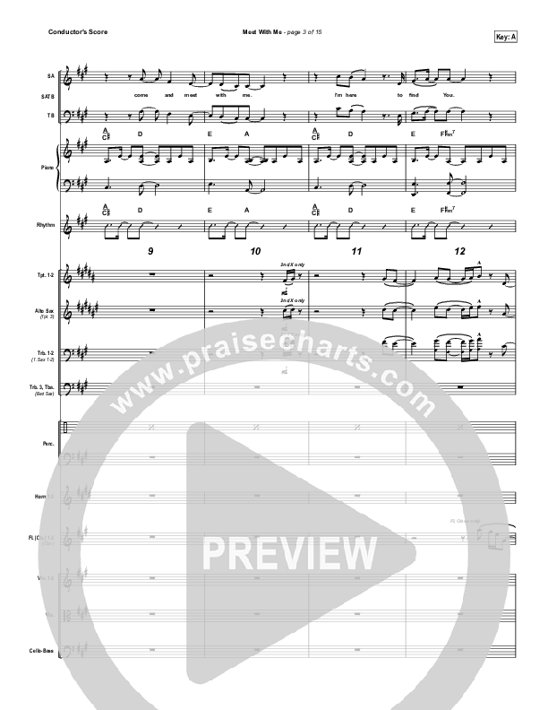 Meet With Me Conductor's Score (Paul Baloche)