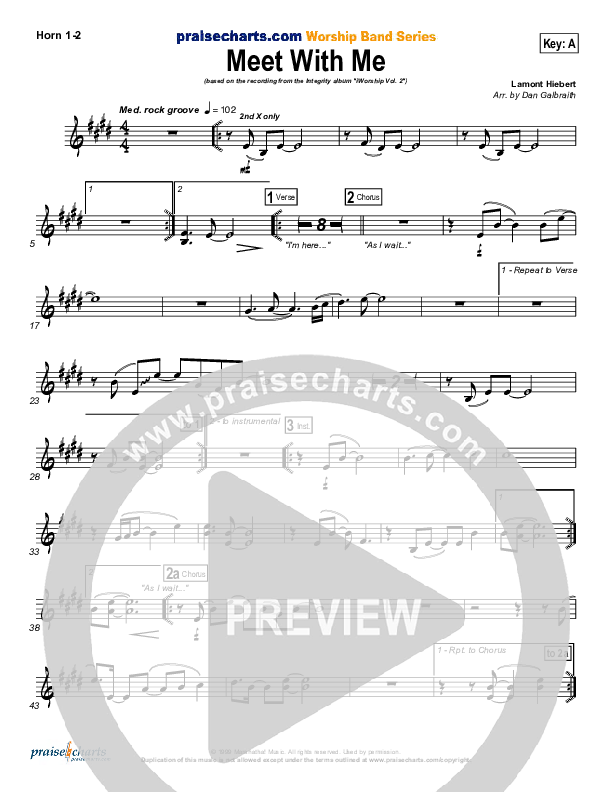 Meet With Me French Horn 1/2 (Paul Baloche)