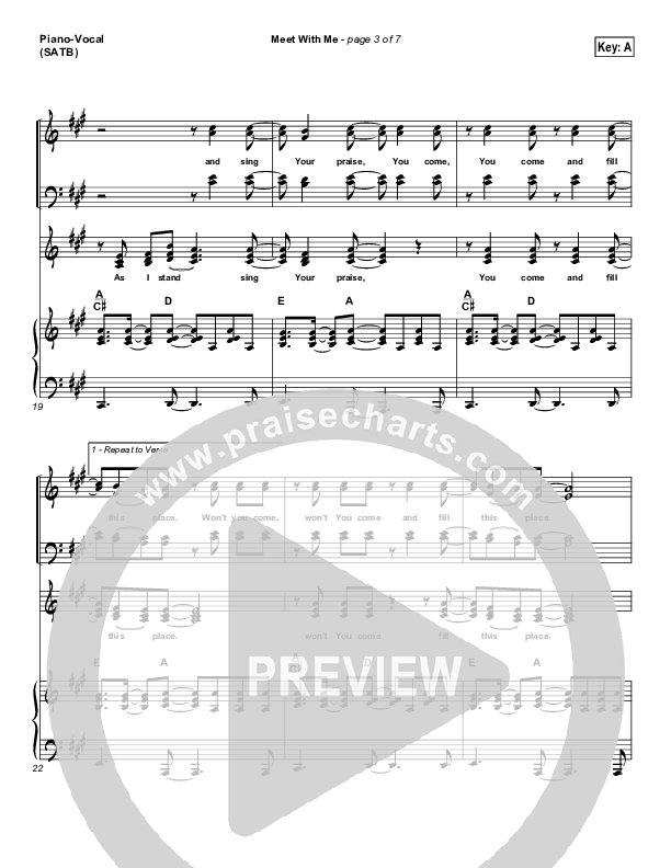 Meet With Me Piano/Vocal (Paul Baloche)