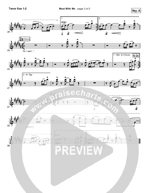 Meet With Me Tenor Sax 1/2 (Paul Baloche)