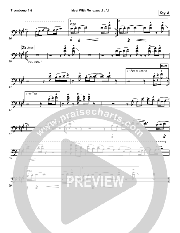 Meet With Me Trombone 1/2 (Paul Baloche)