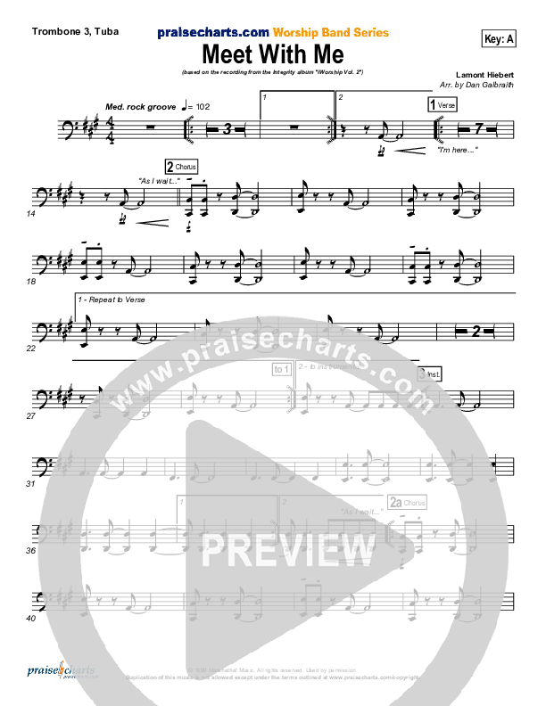 Meet With Me Trombone 3/Tuba (Paul Baloche)