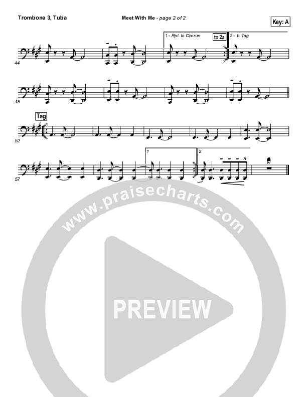 Meet With Me Trombone 3/Tuba (Paul Baloche)