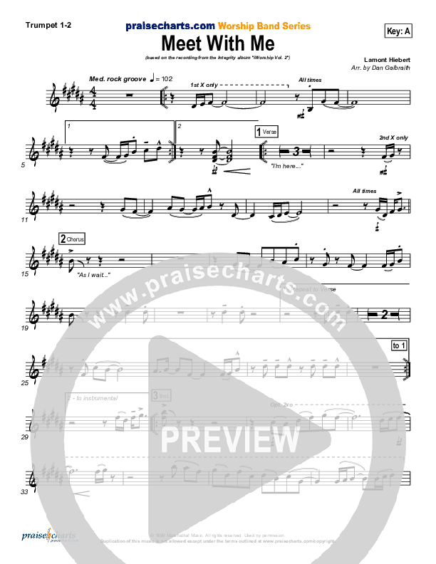 Meet With Me Trumpet 1,2 (Paul Baloche)