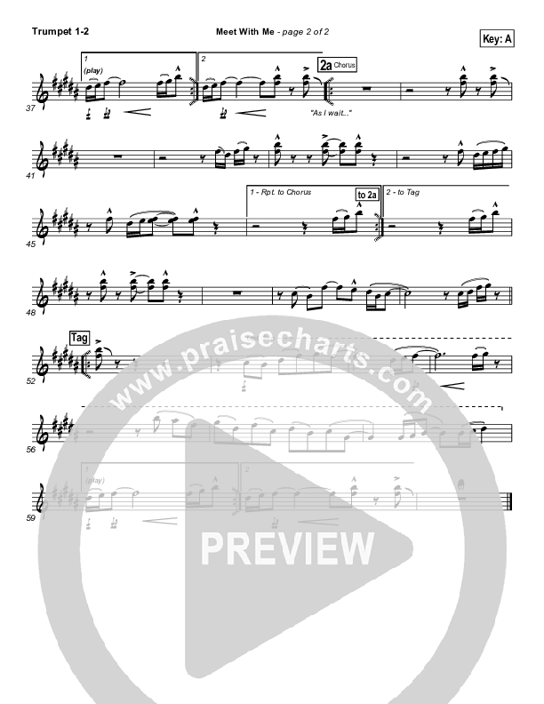 Meet With Me Trumpet 1,2 (Paul Baloche)