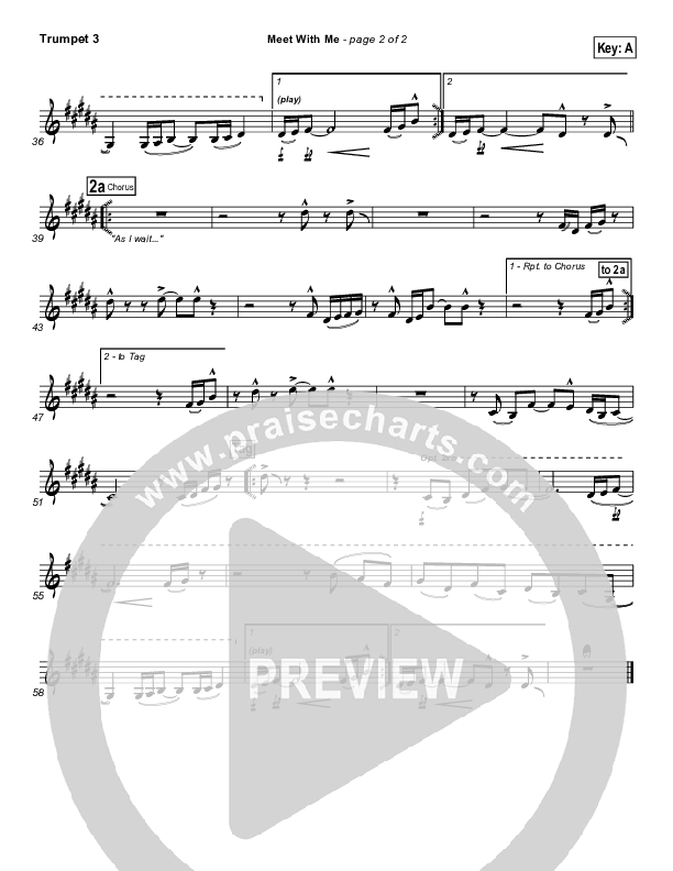 Meet With Me Trumpet 3 (Paul Baloche)