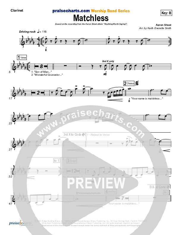 Matchless Clarinet (Aaron Shust)