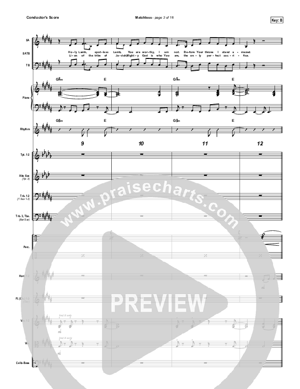 Matchless Conductor's Score (Aaron Shust)