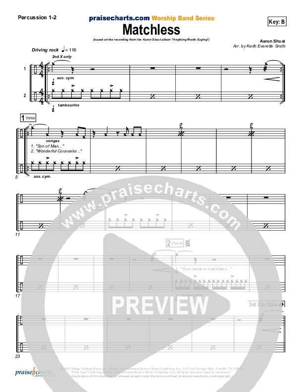 Matchless Percussion 1/2 (Aaron Shust)