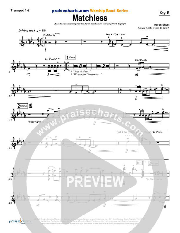 Matchless Trumpet 1,2 (Aaron Shust)