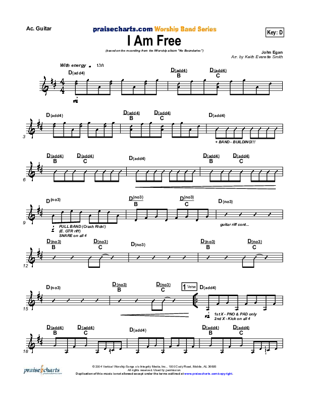 I Am Free Acoustic Guitar (Promise Keepers)