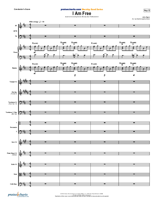 I Am Free Conductor's Score (Promise Keepers)