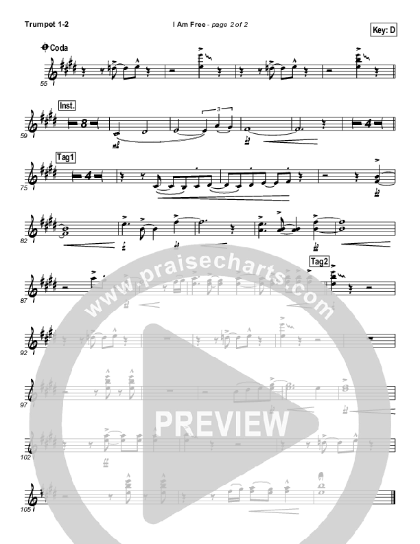 I Am Free Trumpet 1,2 (Promise Keepers)