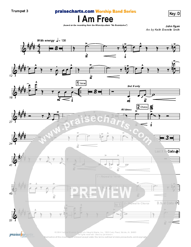 I Am Free Trumpet 3 (Promise Keepers)