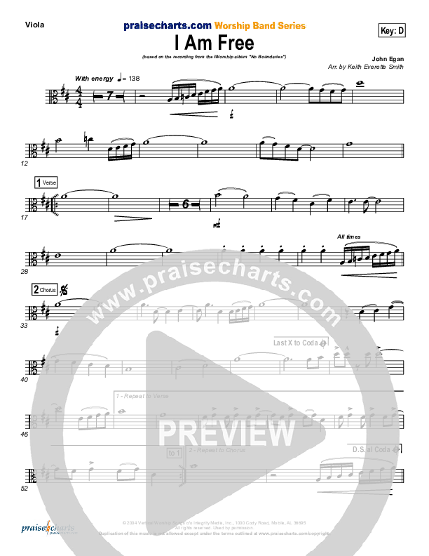 I Am Free Viola (Promise Keepers)