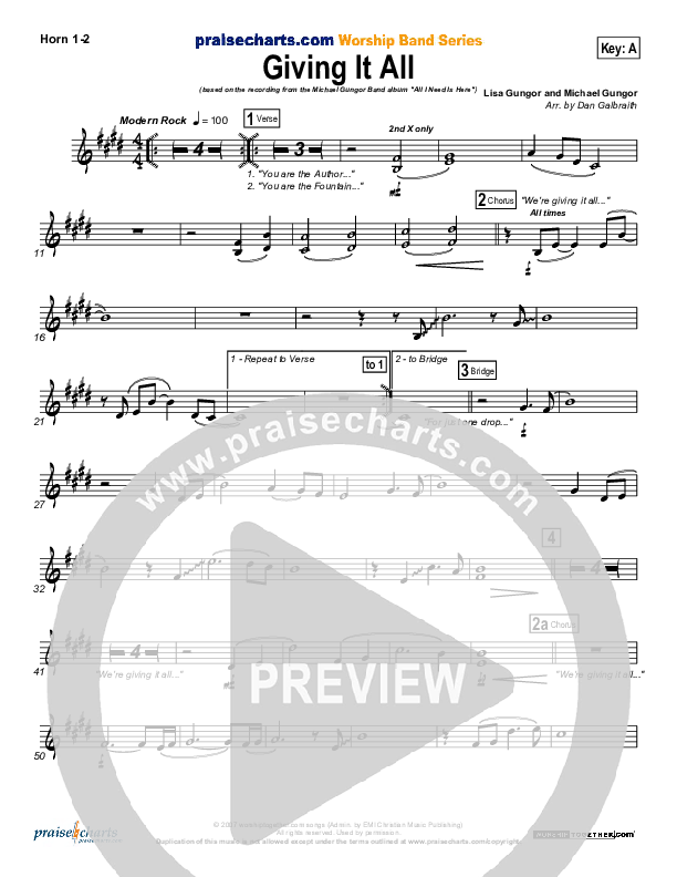 Giving It All To You Brass Pack (Michael Gungor)