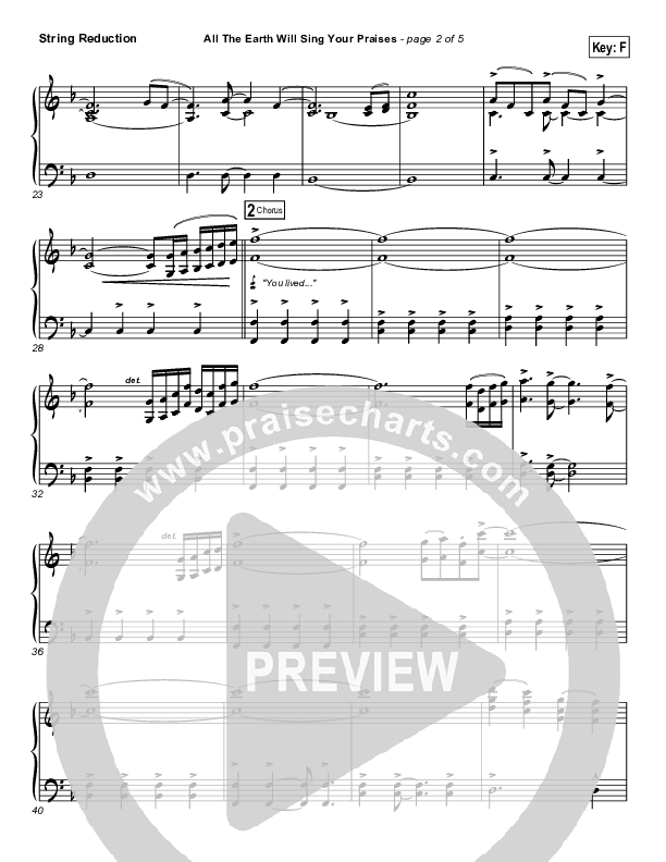 All The Earth Will Sing Your Praises Synth Strings (Lincoln Brewster)