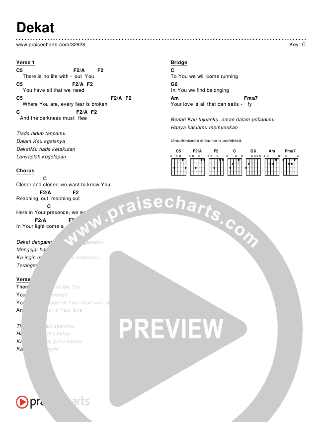 Dekat (Simplified) Chords & Lyrics ()