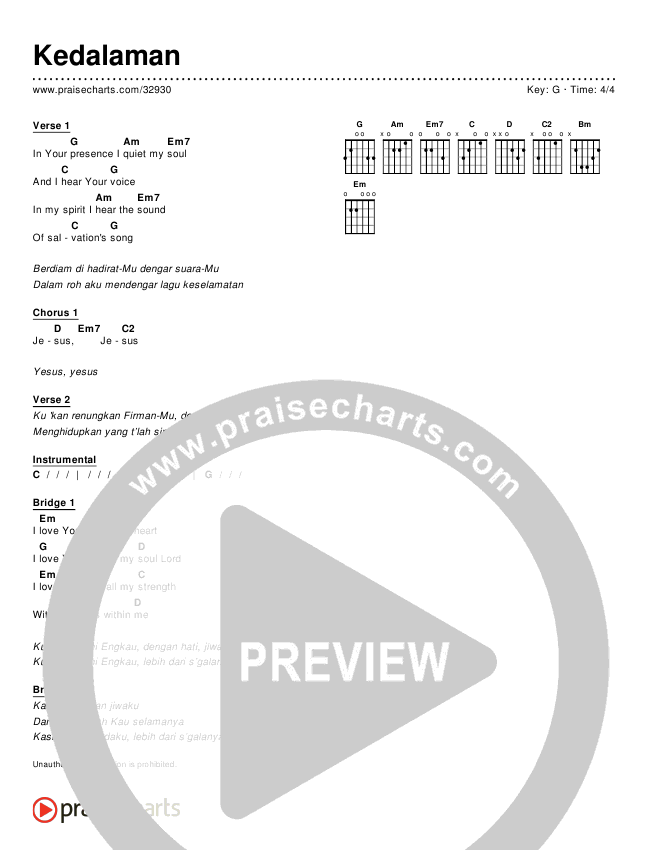 Kedalaman (Simplified) Chords & Lyrics ()