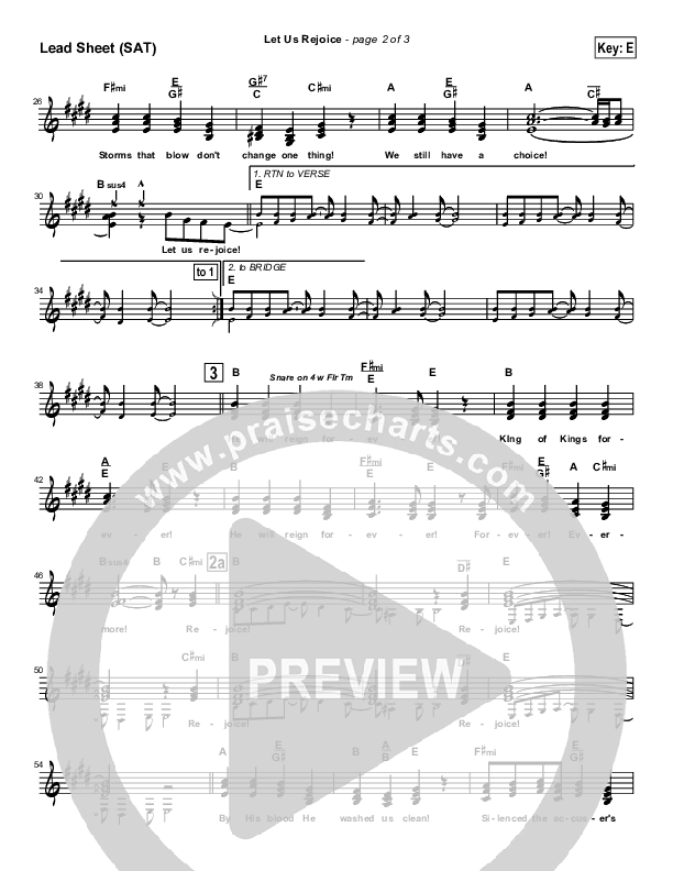 Let Us Rejoice Lead Sheet (Dennis Jernigan)