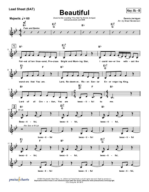 Beautiful Lead Sheet (Dennis Jernigan)