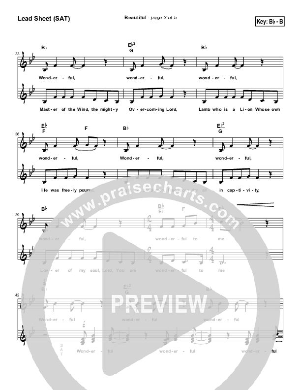 Beautiful Lead Sheet (Dennis Jernigan)