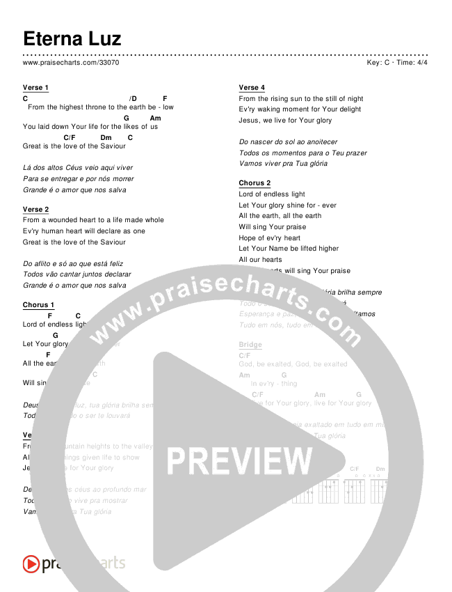 Eterna Luz (Simplified) Chords & Lyrics ()