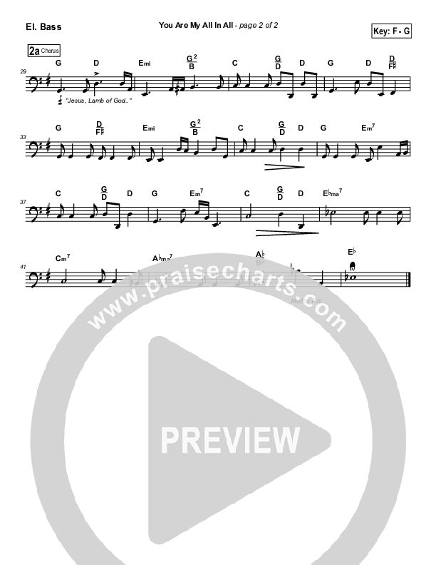 You Are My All In All Bass Guitar (Dennis Jernigan)