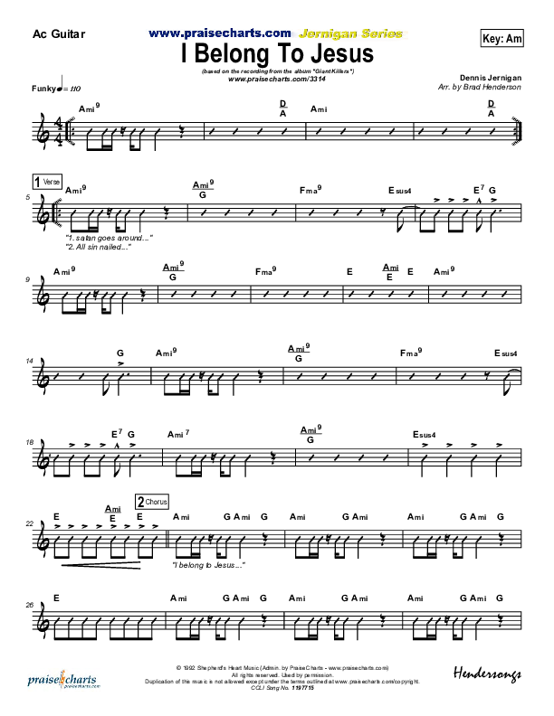 I Belong To Jesus Acoustic Guitar (Dennis Jernigan)